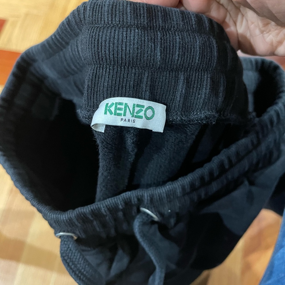 Kenzo Black Sweatpants with White Logo - Picture 3 of 6